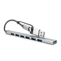 Хаб YT47916 Type-С на USB 3.0 / 4 порти+ перехідник USB, 480Mbts, живлення від USB, 0.15m, Gray, Box
