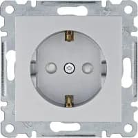 Розетка с з/к с защитой контактов Lumina, серебрянная, 16А/230В