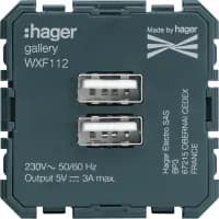 Розетка 2xUSB-A, 3А, Gallery