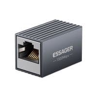 Зрощувач RJ45 8P8C Gigabit Coupler Black Essager (EZJRJK-XT0G-P)