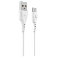 Кабель USB 2.0 AM - microUSB (5P), 1 м, White, Wibrand Boa, 2.4A (WI.DC/BO1W-UM)