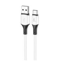 Кабель USB AM - Type-C, 1 м, White, Wibrand Mamba, 3A (WI.DC/MA1W-UC)
