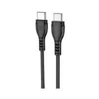 Кабель Type-C - Type-C, 1 м, Black, Wibrand Boa, 60 Вт, 3A (WI.DC/BO1B-CC)