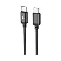 Кабель Type-C - Type-C, 1 м, Black, Wibrand Cobra, 60 Вт, 3A (WI.DC/CO1B-CC)