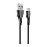 Кабель USB 2.0 AM - microUSB (5P), 1 м, Black, Wibrand Boa, 2.4A (WI.DC/BO1B-UM)