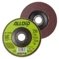 Круг зачистний Alloid торцевий, пелюстковий, 125мм, зерно 220, T27 (FD-125220)