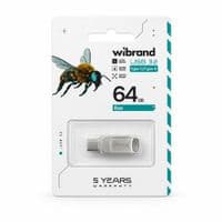 Флеш накопичувач USB 64Gb Wibrand Bee, Black, Type-C / USB 3.2 Gen 1 (WI3.2TC/BE64TC039S)