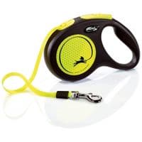 Повідець для собак Flexi New Neon стрічка S 5 м/ 15 кг жовтий (4000498023518)