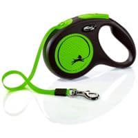 Повідець для собак Flexi New Neon стрічка M 5 м/ 25 кг зелений (4000498031902)