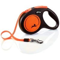Повідець для собак Flexi New Neon стрічка M 5 м/ 25 кг помаранчевий (4000498031803)