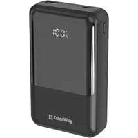 Універсальна мобільна батарея 20000 mAh, ColorWay "DigiPower", Black, 45 Вт, 1xType-C (PD3.0) / 1xUSB (QC4.0), вбуд. кабель Type-C / Lightning, цифровий LED дисплей (CW-PB200LP04BK)