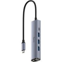 Хаб USB 3.0 Type-C -> 3хUSB-A, 1хUSB-C (5 Гбіт/с), 1xGigabit Ethernet port, алюмінієвий корпус, Cudy