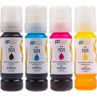 Комплект чорнила PowerPlant 101 для Epson L4150 4х70г BP/C/M/Y Пігмент/Водорозчинні (PP101SET)