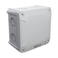 Коробка, IP 66, антивандальна IK 07, мембранні вводи; безгалогеновий УФ-стійкий матеріал; для зовнішнього монтажу; розміри 115х115х70 мм; сіра