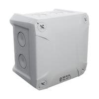 Коробка, IP 66, антивандальна IK 07, мембранні вводи; безгалогеновий УФ-стійкий матеріал; для зовнішнього монтажу; розміри 90х90х64 мм; сіра
