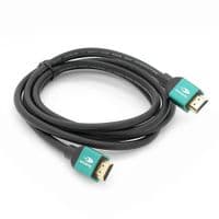 Кабель Guaroven HDMI-HDMI 19+1, UltraHD 8K 60HZ, 4K 120HZ, 1.5m, v2,1, OD-6.3mm, Black, конектор Green, Blister, Q100