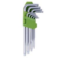Ключ Alloid вигнутий TORX, подовжених, 9шт. (HT-0918)