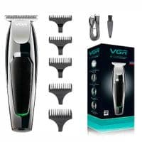 Триммер VGR V-030, 4 насадки, аккумулятор 600mAh, Black, Box