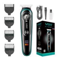 Тример VGR V-075, 4 насадки, регулятор висоти, LED display, 5000 RPM, акумулятор 600mAh, Black, Box