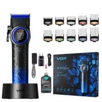 Комплект VGR V-001, акумуляторна машинка + триммер, Blue, Box