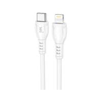 Дата кабель USB-C to Lightning 1.0m PD PVC white Wibrand (WI.DC/BO1W-CL)