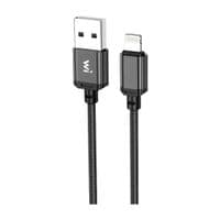 Дата кабель USB 2.0 AM to Lightning 1.0m nylon black Wibrand (WI.DC/CO1B-UL)