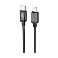 Дата кабель USB-C to Lightning 1.0m PD nylon black Wibrand (WI.DC/CO1B-CL)