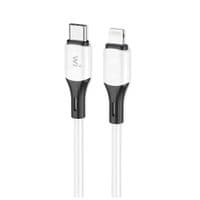 Дата кабель USB-C to Lightning 1.0m PD silicone white Wibrand (WI.DC/MA1W-CL)