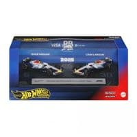 Масштабна модель автомобіля Hot Wheels набір з 2-х колекційних болі��ів VCARB Liam Lawson та Isack Hadjar Formula 1 (JMM94)