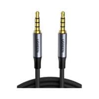 Кабель мультимедійний 3.5mm M to 3.5mm M 3.0m (4pin) AV183 aluminum gray Ugreen (20785)