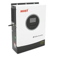 Гибридный инвертор MUST PV18-4024PREM, 4000 Вт, 24 В, ток заряда AC 60 А / PV 100 А, 170-280 В, Wi-Fi, USB, RS485, CAN, MPPT (100 А, 60-360 В постоянного тока), 318&amp;times;454&amp;times;122 мм.
