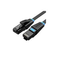 Патч-корд 3м, UTP cat 6 RJ-45 flat black Vention (IBJBI)
