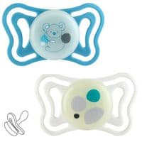 Пустушка Chicco Physio Light силіконова від 16 до 36 місяців 2шт. (люмінесцентна) (71086.40)