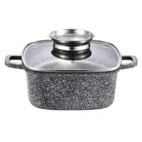 Каструля Gusto квадратна покриття Ceramic Snow 3,5 л (GT-2704-22)