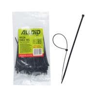 Стяжка Alloid 2.5х100мм, пластик, 100шт./уп., чорний (PC-25100B)