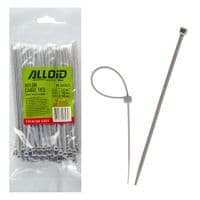 Стяжка Alloid 3.6х150мм, пластик, 100шт./уп., серый (PC-36150G)