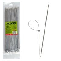 Стяжка Alloid 3.6х250мм, пластик, 100шт./уп., сірий (PC-36250G)