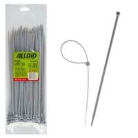 Стяжка Alloid 4.8х250мм, пластик, 100шт./уп., серый (PC-48250G)