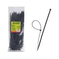 Стяжка Alloid 4.8х250мм, пластик, 100шт./уп., черный (PC-48250B)