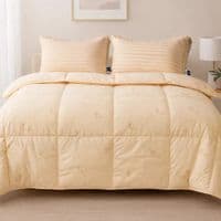 Одеяло MirSon Набор 9562 Gold camel Одеяло зимнее Евро 200х220 Wool + Две подушки 50х70 (2200010806328)