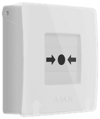 Беспроводная настенная кнопка для активации пожарной тревоги Ajax ManualCallPoint White