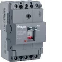 Автоматический выключатель Hager x160, In=63А, 3п, 18kA  HDA063L