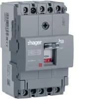Автоматический выключатель Hager x160, In=100А, 3п, 18kA HDA100L
