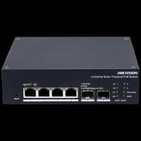 Комутатор 4 порти керований Hikvision DS-3T1506HP-EI-UPS PoE