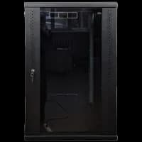 Шкаф EServer 18U 600х500х907 стекло, черный