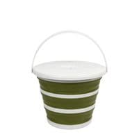 Відро складане Tribe Water Bucket Lid 10 л з кришкою olive (T-FJ-0050-olive)