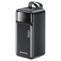 Батарея универсальная AWEI 50000mAh PA-106 22,5W PD 3xUSB-C black (6954284029537)