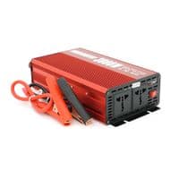 Инвертор напряжения YT47940 3000ВА(1800Вт), 12 / 220V, approximated, 1 универсальная розетка, клем + крокодилы, Red, Box