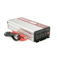 Инвертор напряжения YT47941 4000ВА(2400Вт), 12 / 220V, approximated, 1 универсальная розетка, клем + крокодилы, Red, Box