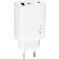 Зарядное устройство для XoKo 1xUSB-C PD45W + 1xUSB QC3.0 GaN white (XK-QC-450)